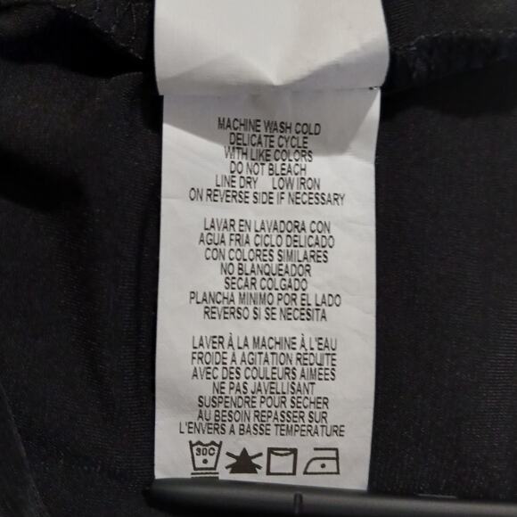 NIK and NASH S Black Short-Flounce-Sleeved A-Line Dress Round-Neck Mid-Length - Picture 10 of 11